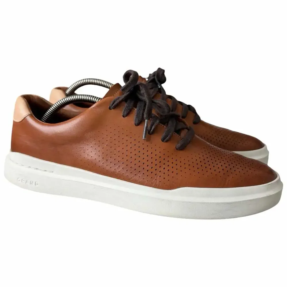 Cole Haan GrandPrø Rally Laser Cut Sneaker British Tan Size 10M
